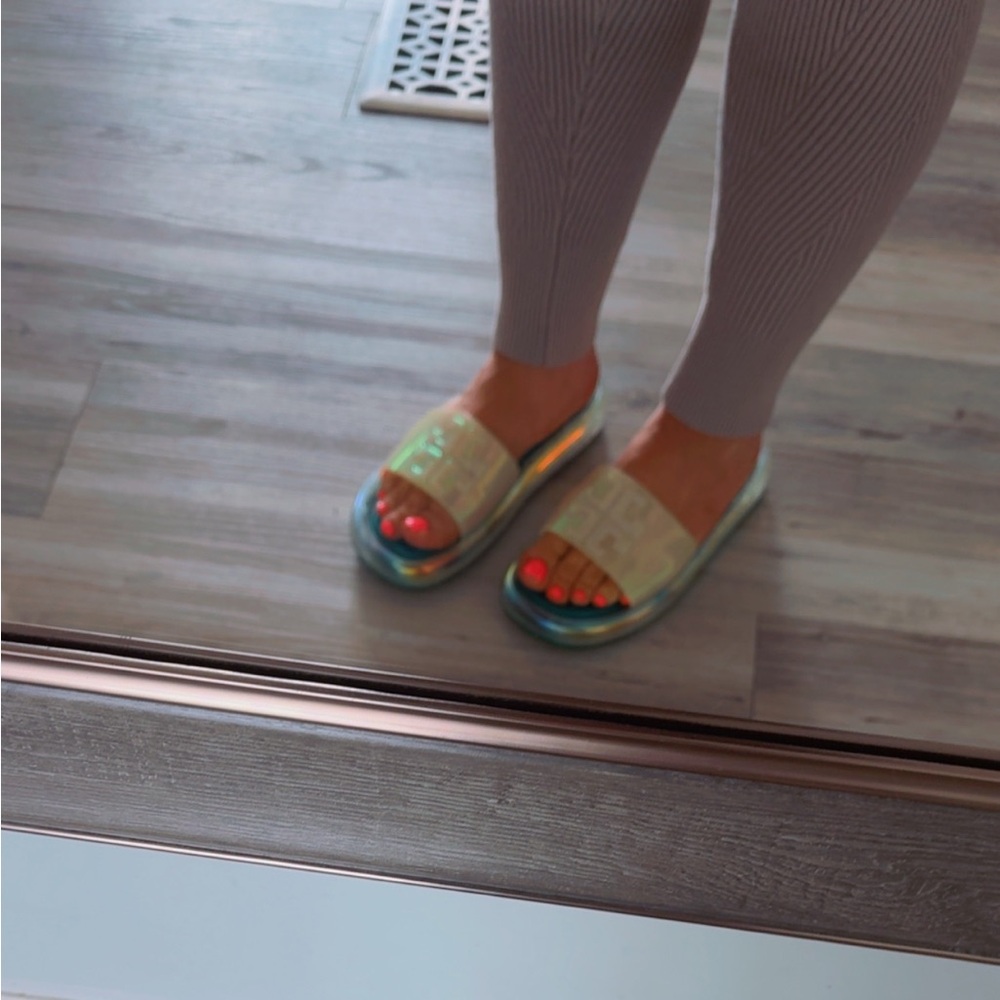Tory Burch Iridescent and Turquoise Sandals - Picture 9 of 9